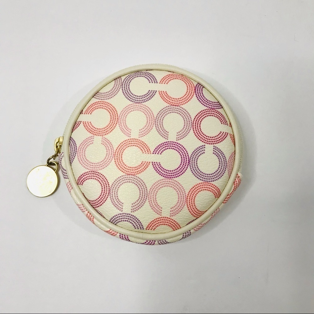 Price is firm New COACH White Circular Coin Purse